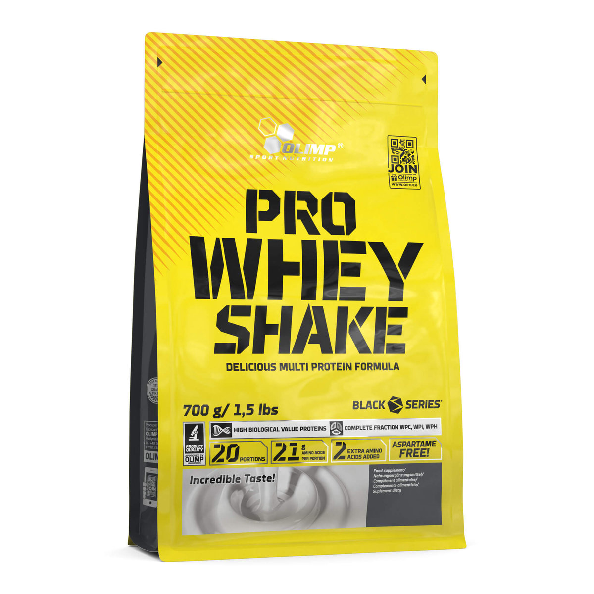 OLIMP Pro Whey Shake, truskawka, 700g, folia