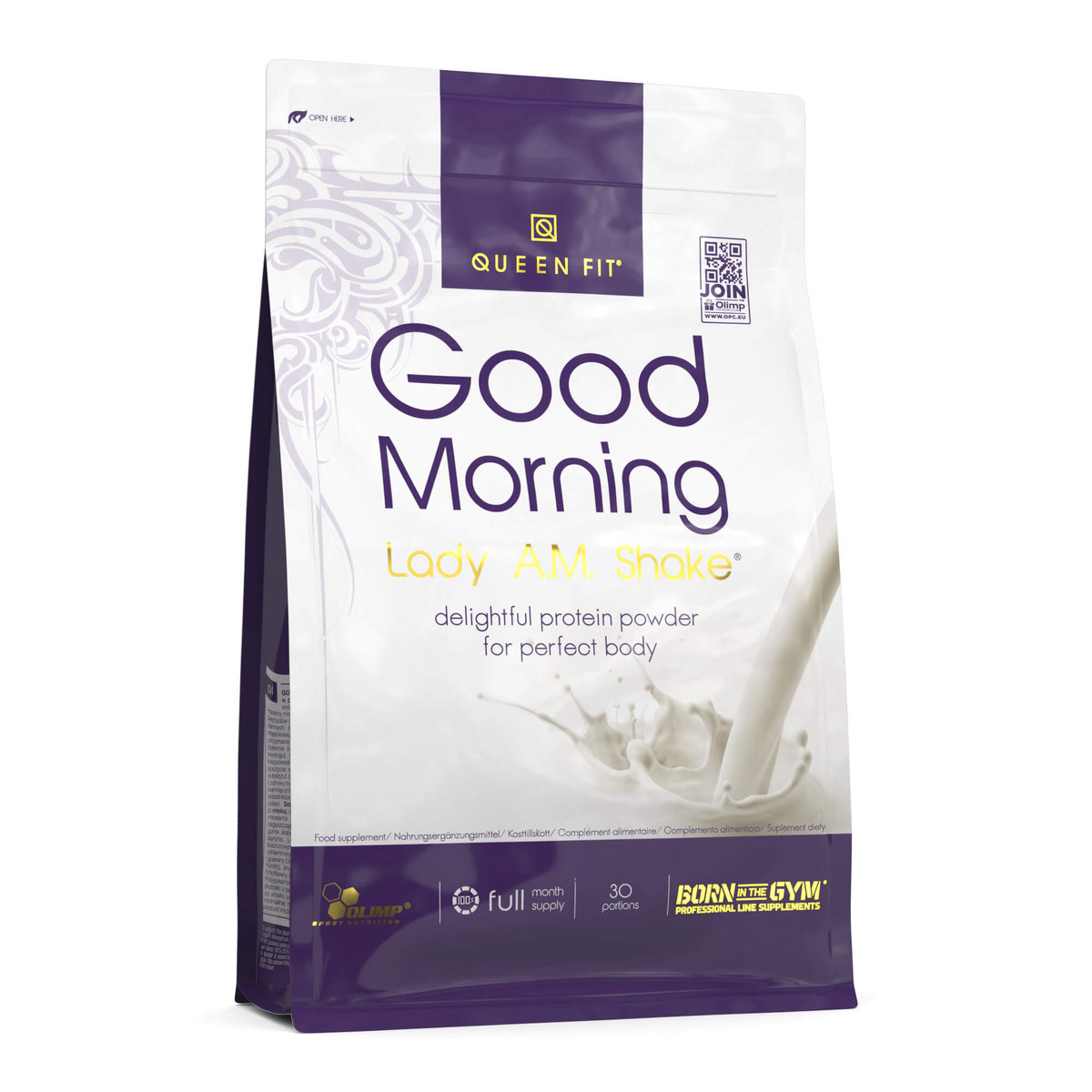 Olimp Sport Nutrition Odżywka białkowa GOOD MORNING LADY AM SHAKE 750g Smaki Truskawka