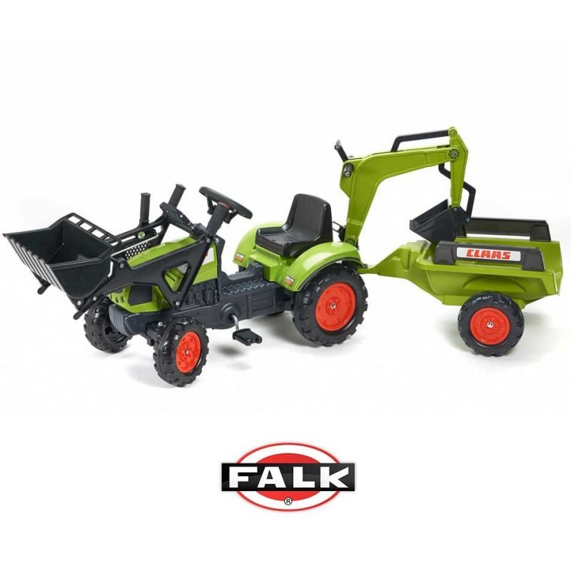 Falk Traktor Claas Arion 410 z ładowaczem, przyczepą i koparką 2040N
