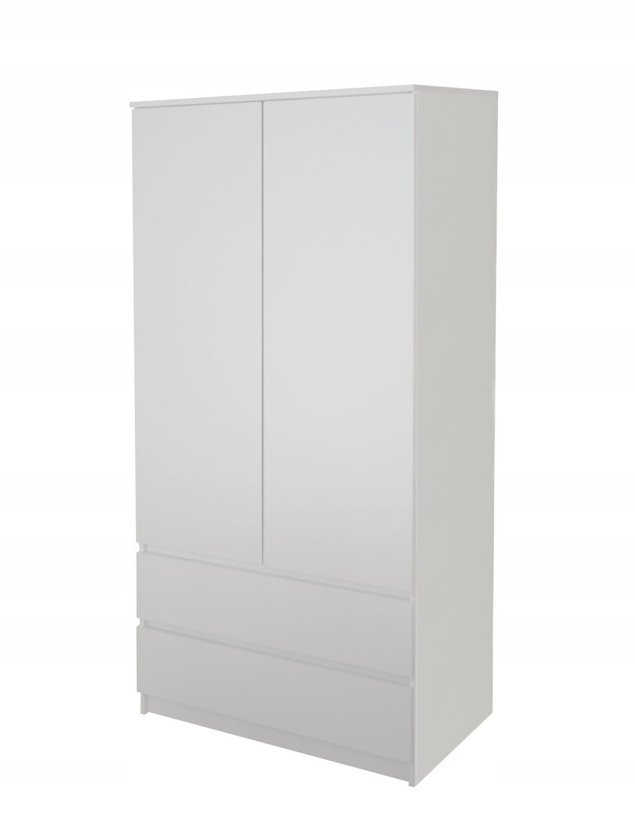 Szafa SARA MEBLE Monia 2D 2 SZ, biała, 180x90x50 cm