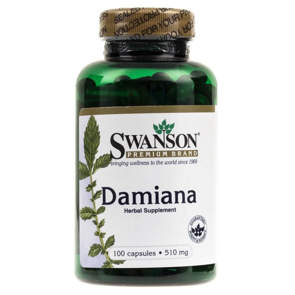 SWANSON Damiana, 510 mg, 100 kapsułek