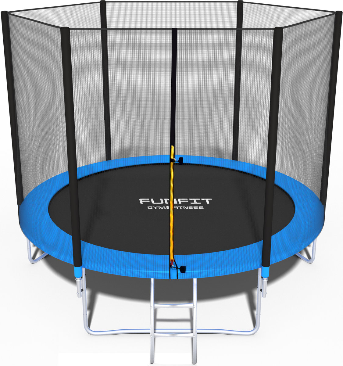 FunFit Trampolina składana 252 cm z siatką ochronną i drabinką 841