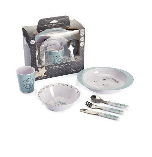Thermobaby, Forest, Zestaw obiadowy, 6-elementowy, Miętowy