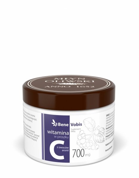 Młyn Oliwski Młyn Oliwski, Witamina C w 100% z owoców aronii, Bene Vobis, 250 g
