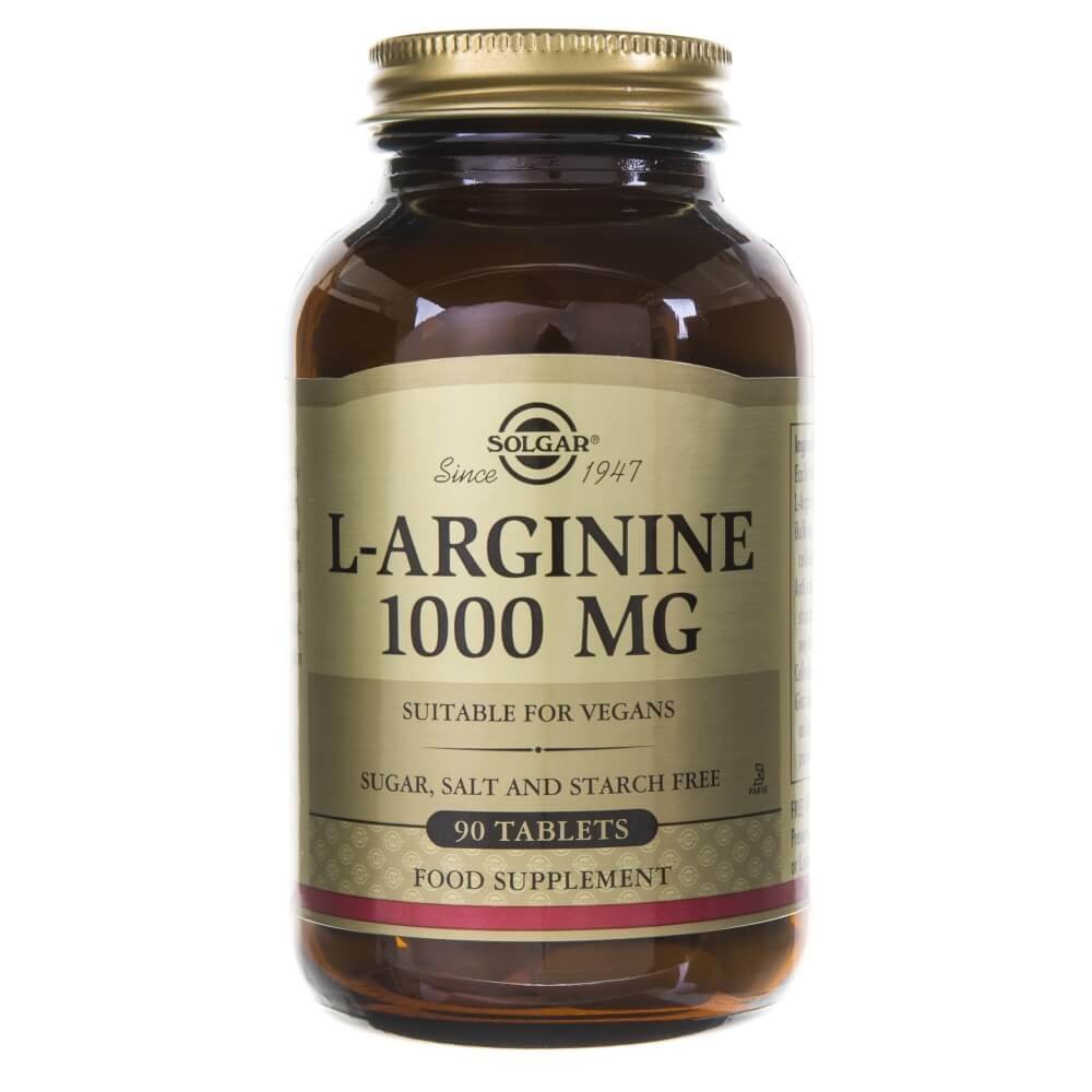 Solgar, Aminokwasy, L-Arginina 1000 mg, 90 tabletek