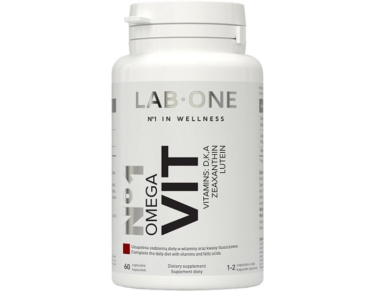 LAB ONE N1 Omega VIT (Omega 3 + Witaminy D, K, A - Zestaw 2 Opakowania) 2 x 60 kapsułek