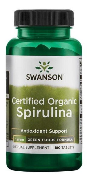 Swanson, Usa Spirulina 500 mg - suplement diety 180 tab.