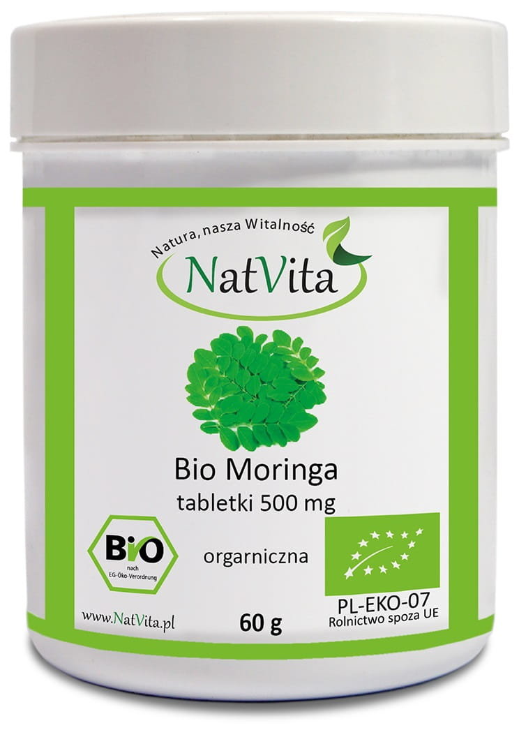 NATVITA BIO MORINGA tabletki 500 mg 120 sztuk Wysyłka kurierem tylko 10,99 zł