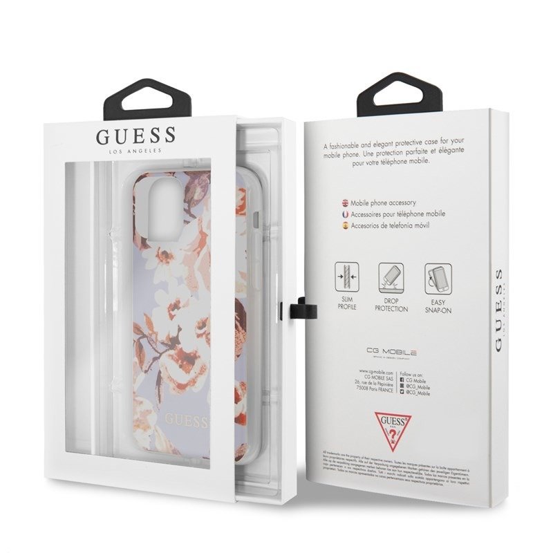 Guess GUHCN65IMLFL02 iPhone 11 Pro Max liliowy/lilac N 2 Flower Collection