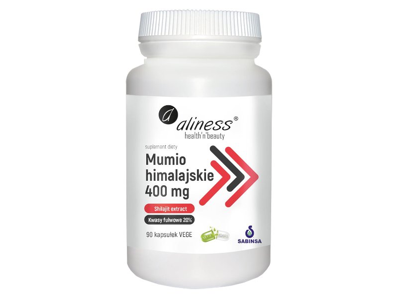 Aliness Mumio Himalajskie (Shilajit Extract) 400mg 90 Kapsułek wegetariańskich