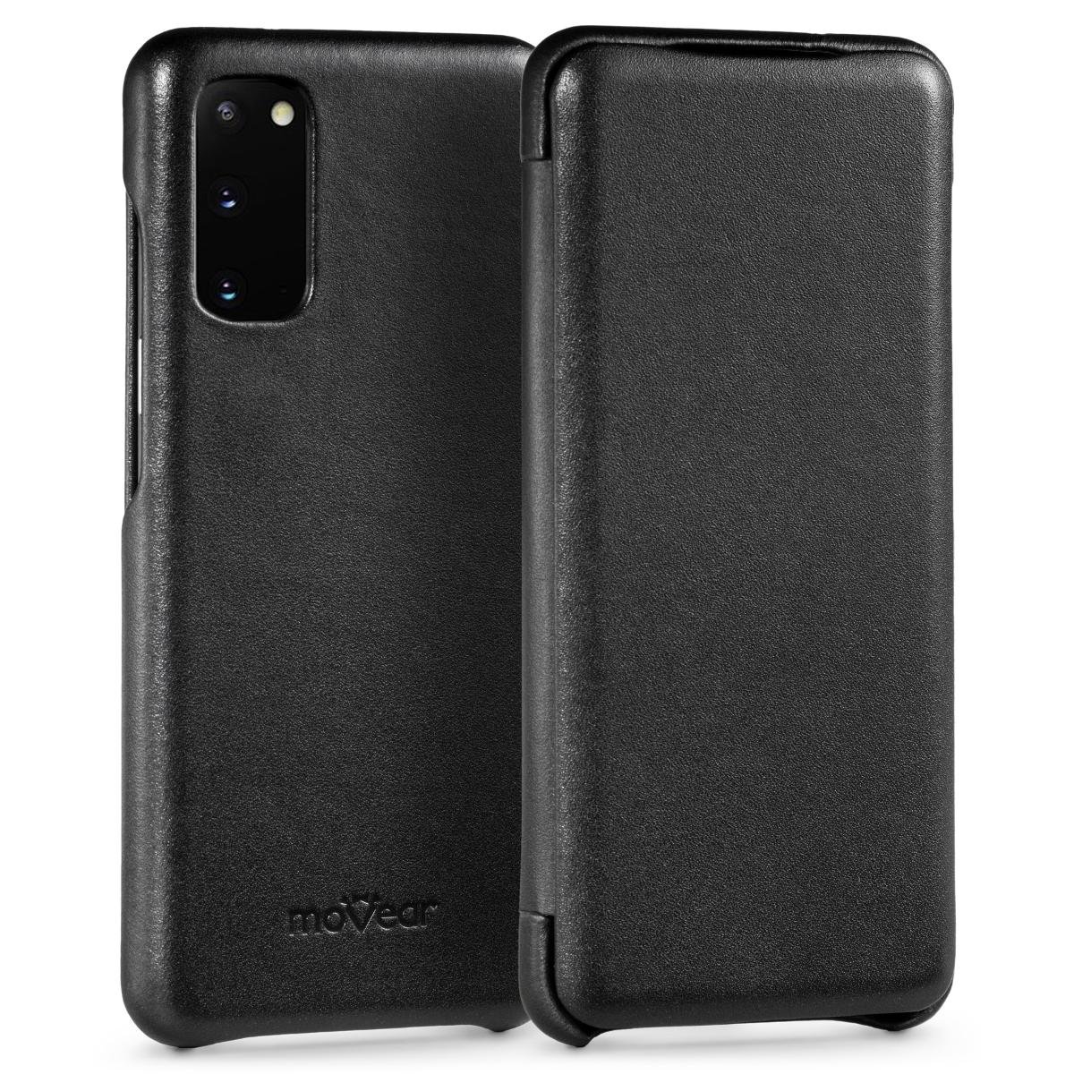 Samsung moVear moVear Skórzane Etui Slim do Galaxy S10 | Elegancki Pokrowiec z klapką, book case | flipSide S Skóra Gładka, Czarny S0G20S0SLS0BKBK