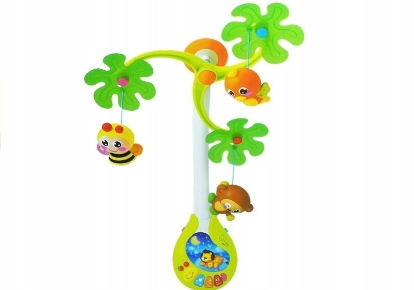 Lean Toys karuzela pozytywka zabawki grzechotki dla maluszka