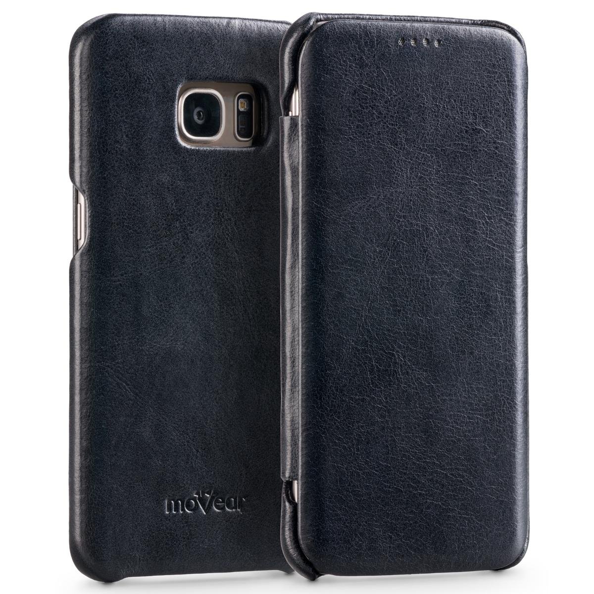 moVear moVear Etui do Samsung Galaxy S7 edge | Skóra Vintage | Czarny | Pokrowiec slim flipSide S | G935F SGS7ES0S0BKVBK