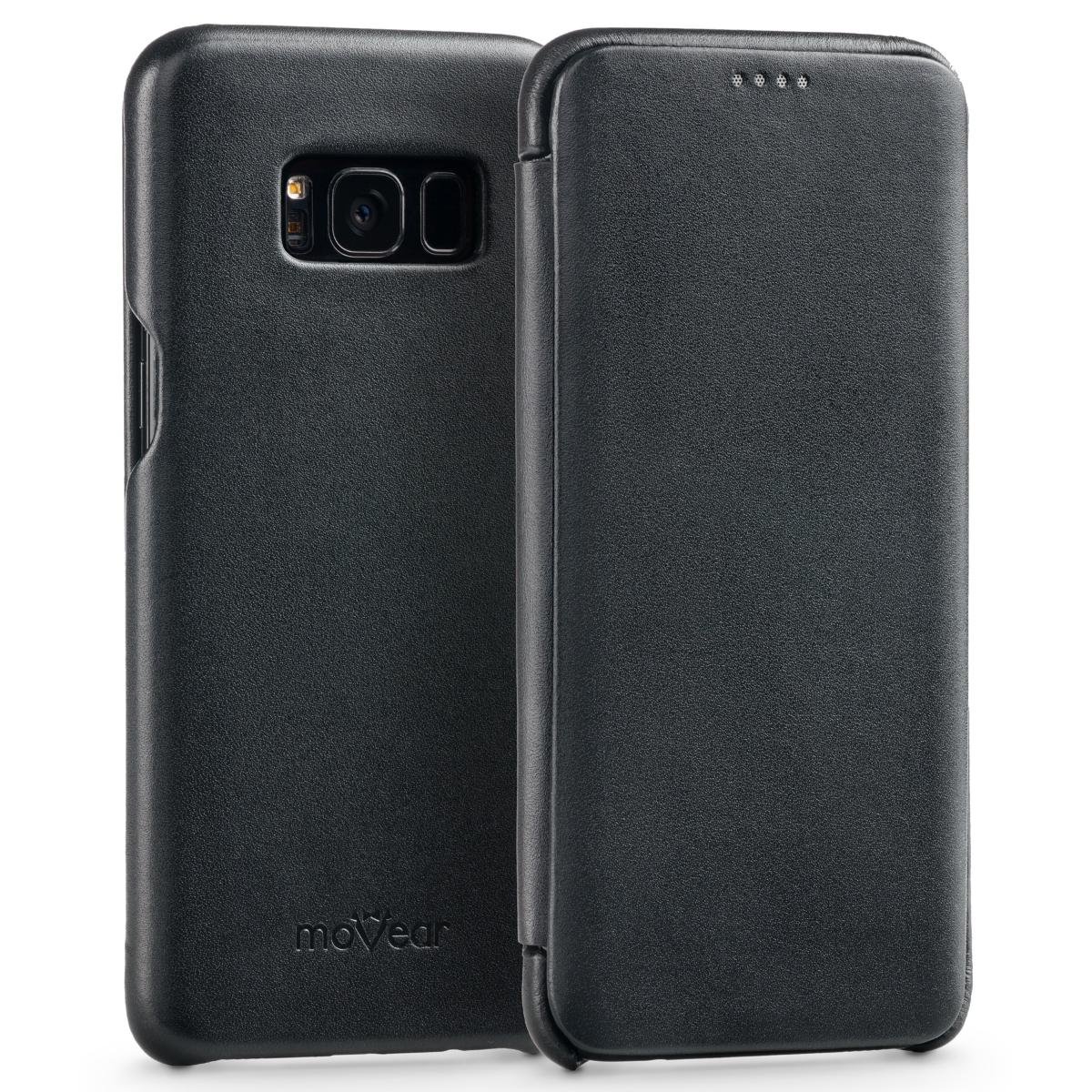 moVear MOVEAR Etui slim case Galaxy S8+ (Plus) Skóra CZARNE na Samsung G955F SGS8PS0S0BKSBK