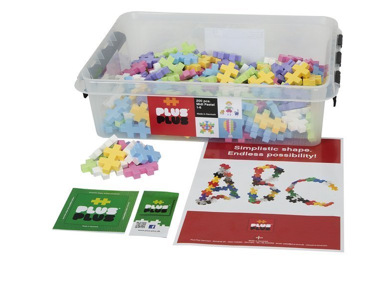 Plus Plus Plus-Plus, Midi Pastel - 200 szt - Edukacja mokopico-1597-0