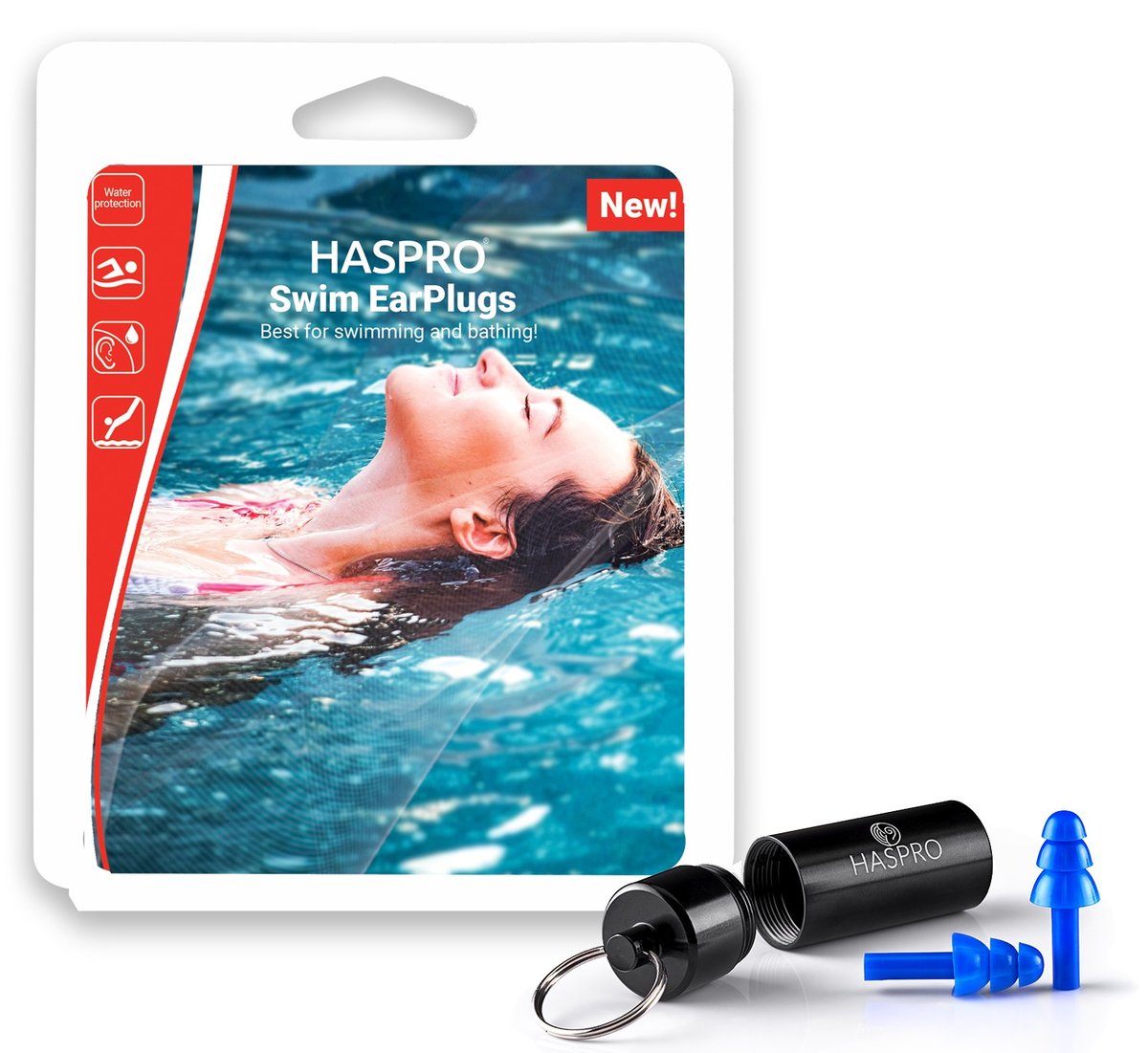 Haspro Swim basen pływanie zatyczki do uszu