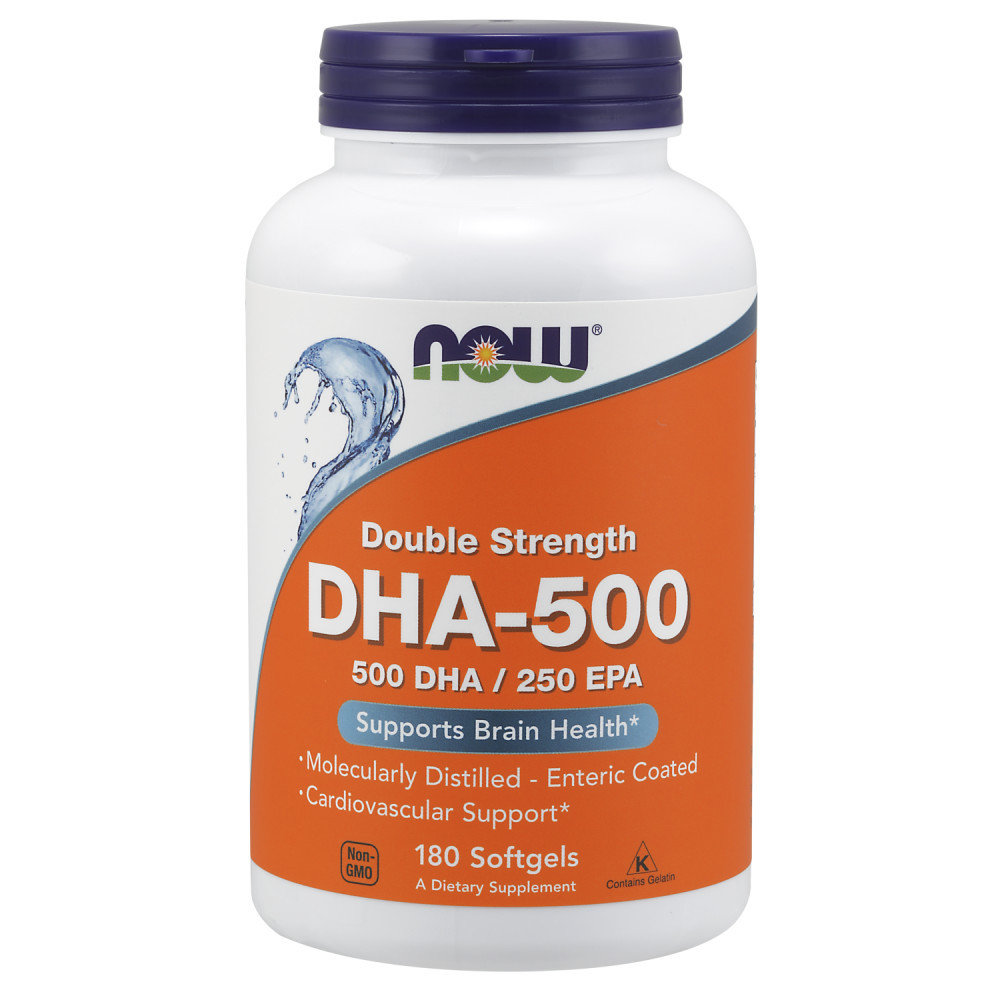 Now Foods DHA-500 Double Strength 500 DHA / 250 EPA 180 Kapsułek żelowych