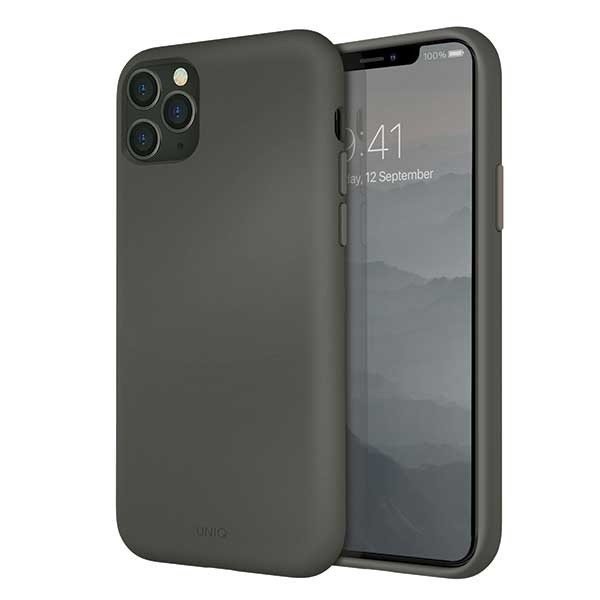 UNIQ Etui Uniq Lino Hue iPhone 11 Pro Max, szary 8886463671443