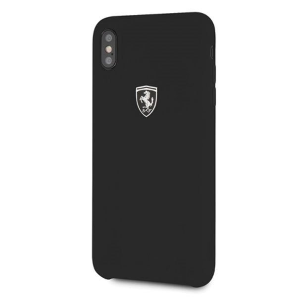Ferrari Hardcase do iPhone XS Max czarny/Silicone Off track FEOSIHCI65BK