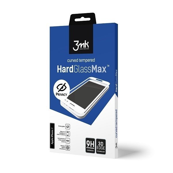 3MK Szkło ochronne HardGlass Max Privacy iPhone 7, czarne