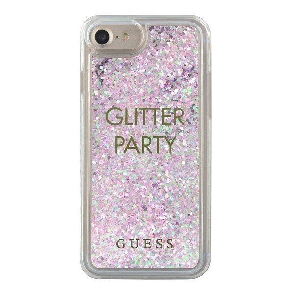 Guess Hard Case Liquid Glitter na Apple iPhone 6/6S NA TYŁ TWORZYWO SZTUCZNE FIOLETOWY 32703