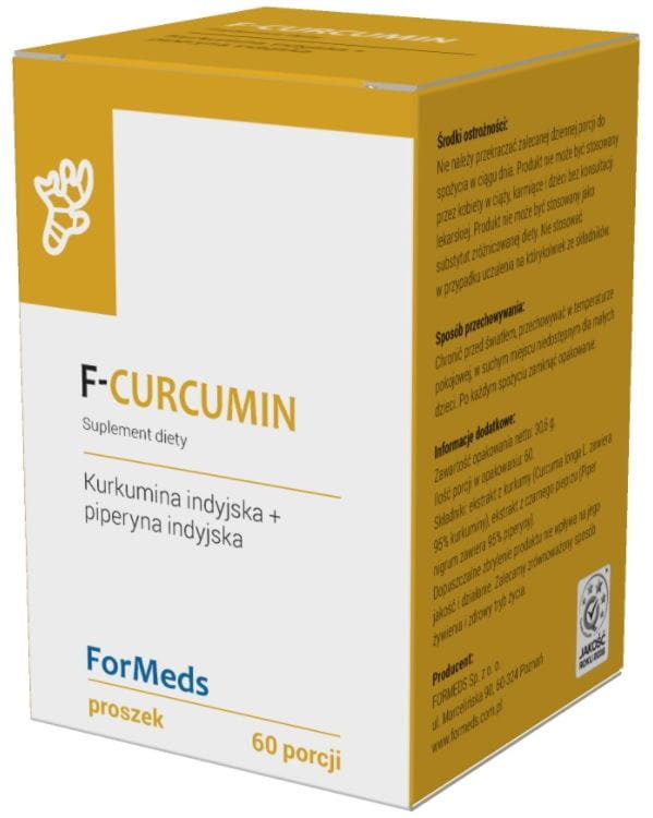 ForMeds F-CURCUMIN - Kurkumina + Piperyna (60 porcji)Formeds A5AF-6364E
