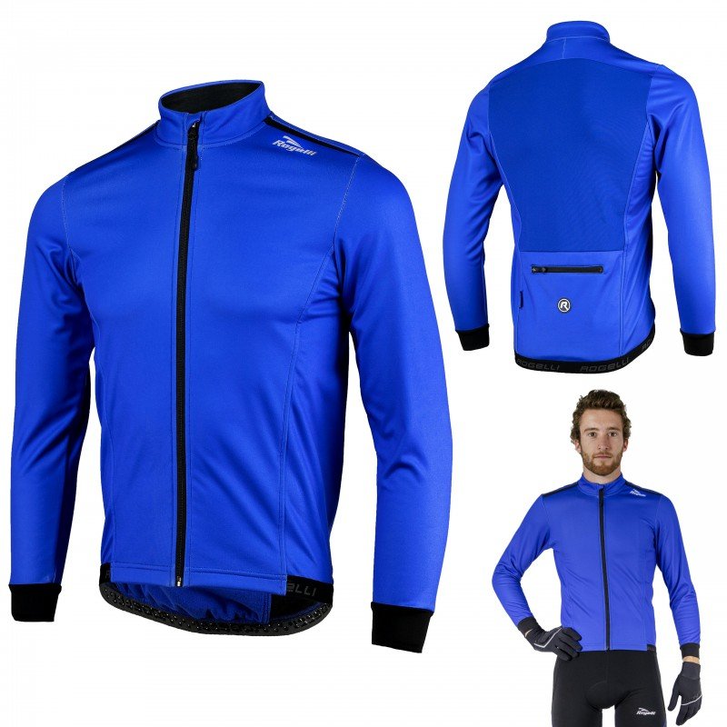 Rogelli, Kurtka męska, PESARO 2.0 softshell, niebieski, rozmiar L