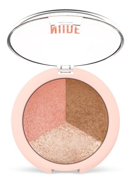 Golden Rose Golden Rose - NUDE LOOK - Baked Trio Face Powder - Zestaw 3 wypiekanych pudrów do konturowania twarzy GOL3PKTW