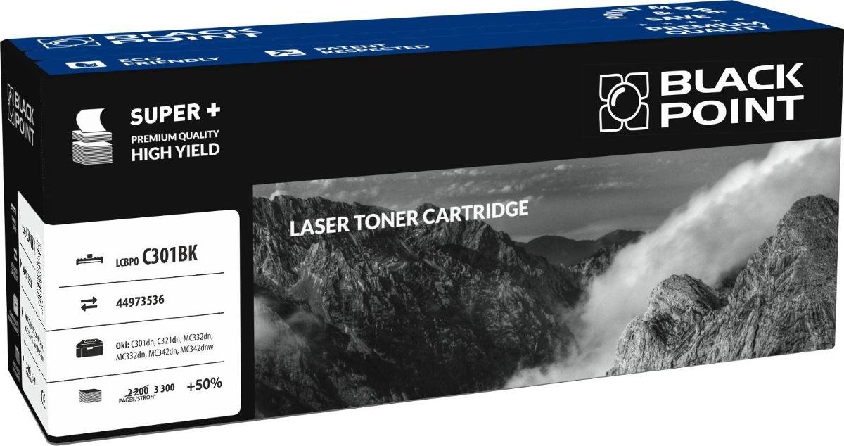 Black Point 44973536 BLACK toner zamiennik do OKI C301 dn, OKI C321 dn, OKI MC332 dn, OKI MC342 dn, OKI MC342 dnw LCBPOC301BK