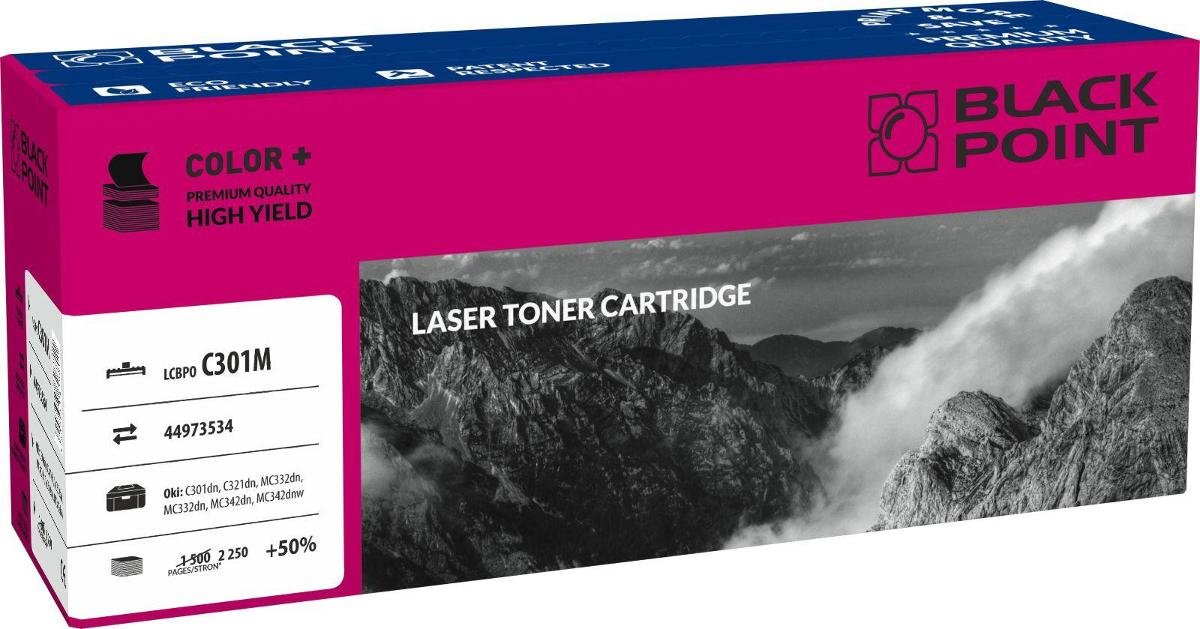Black Point 44973534 MAGENTA toner zamiennik do OKI C301 dn, OKI C321 dn, OKI MC332 dn, OKI MC342 dn, OKI MC342 dnw LCBPOC301M