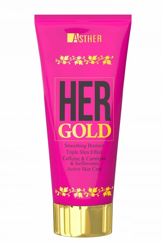 Asther, Her Gold, bronzer do opalania dla kobiet tuba, 200 ml