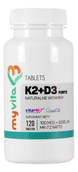 MyVita witamina K2 MK 7 100mcg+D3 2000IU 120t M694