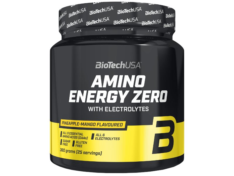 BioTech, Aminokwasy, Energy Zero with Electrolytes, 360 g, ananas-mango