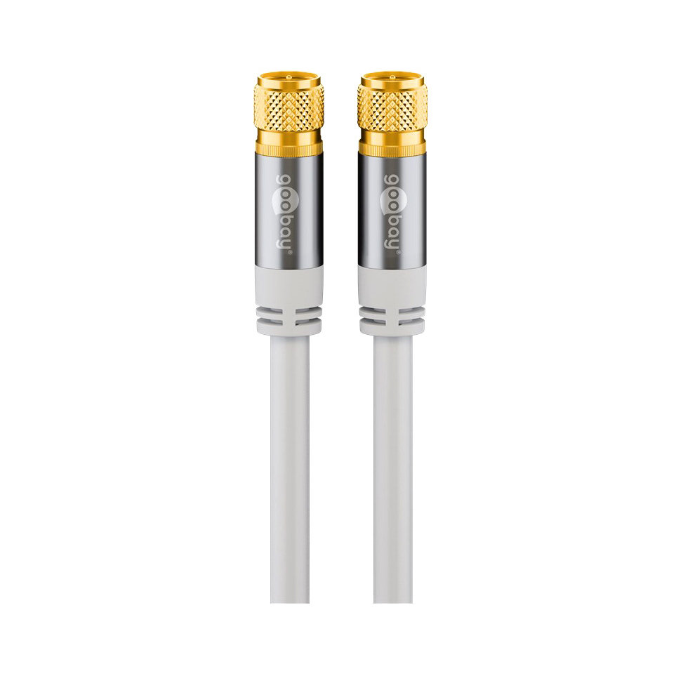 Goobay 70600 kabel koncentryczny 2 m F Biały