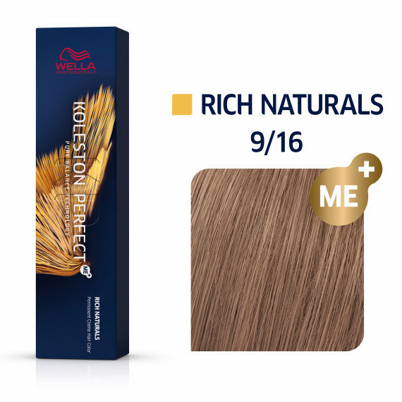Wella Professionals Koleston Perfect Me+ Rich Naturals profesjonalna permanentna farba do włosów 9/16 60 ml