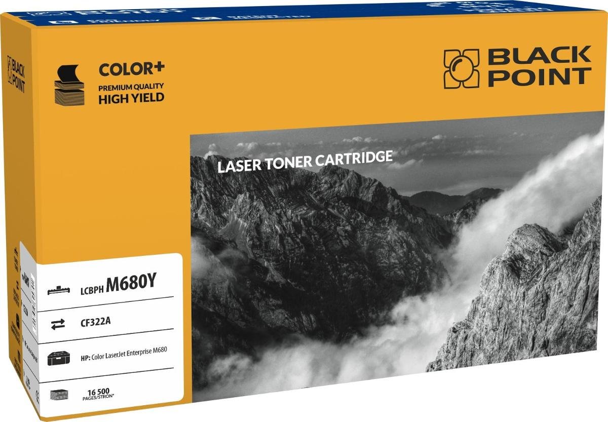 Black Point HP 653A / CF322A YELLOW toner zamiennik do HP Color LaserJet Enterprise: M680dn, M680f, M680z LCBPHM680Y