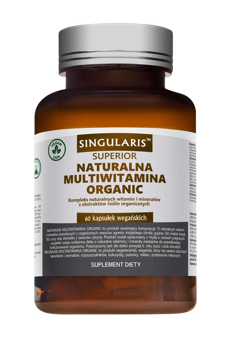 Organic Singularis Superior Naturalna Multiwitamina suplement diety, 60 kapsułek  3599642