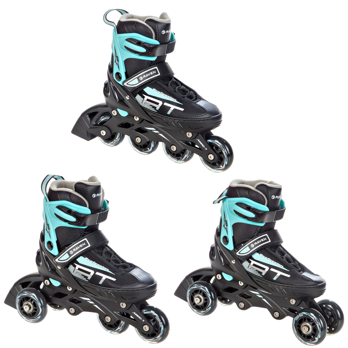 Rolki 3w1 Raven Profession Black/Mint 35-39