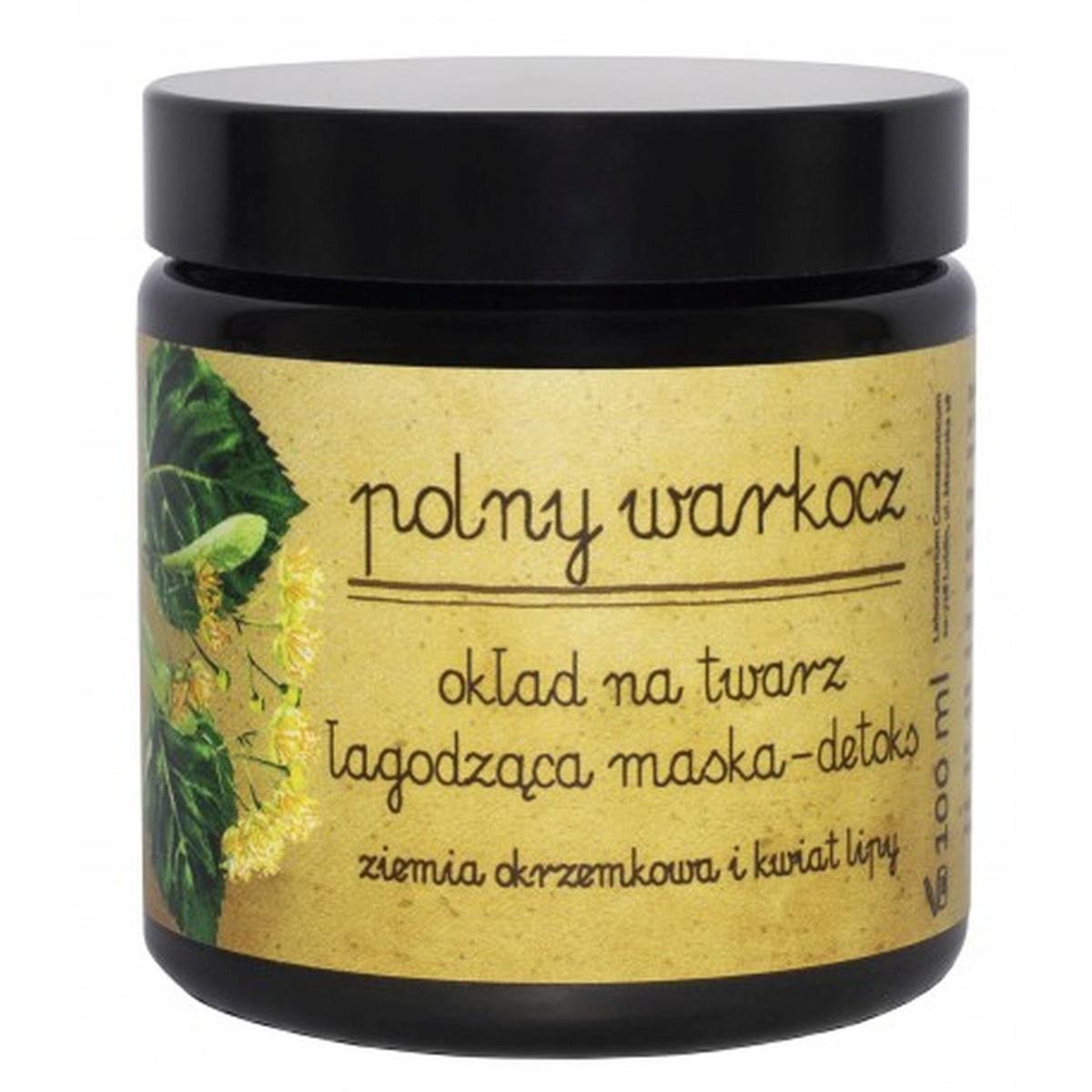 Polny Warkocz Polny Warkocz Okład na Twarz Ziemia Okrzemkowa i Kwiat Lipy Łagodząca Maska Detoks 100ml