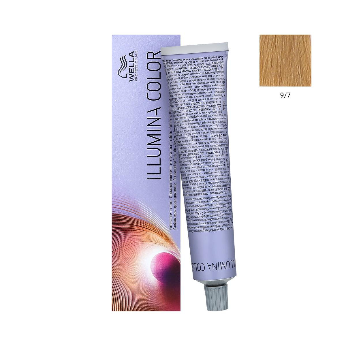 Zdjęcia - Farba do włosów Wella Illumina, farba rozświetlająca, 9/7, 60ml 