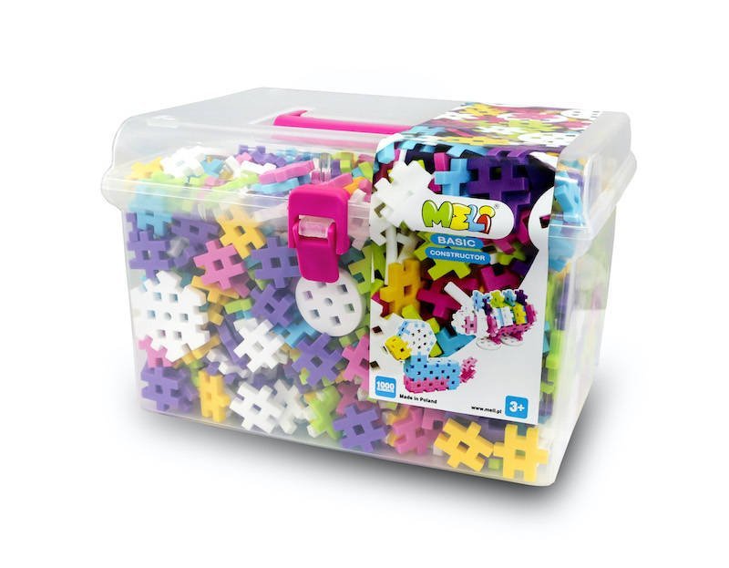Meli Klocki Constructor Pink Travel Box 1000 el  50082