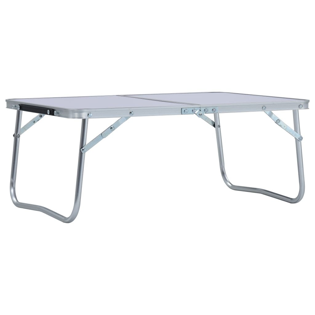 VidaXL Składany stolik turystyczny, biały, aluminiowy, 60x40 cm 48185 VidaXL