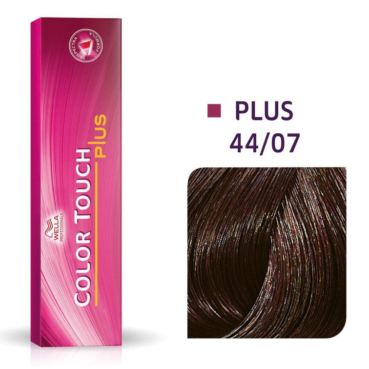 Wella Color Touch Plus 44/07 średni brąz intensywnie naturalny-brązowy 60 ML 44/07