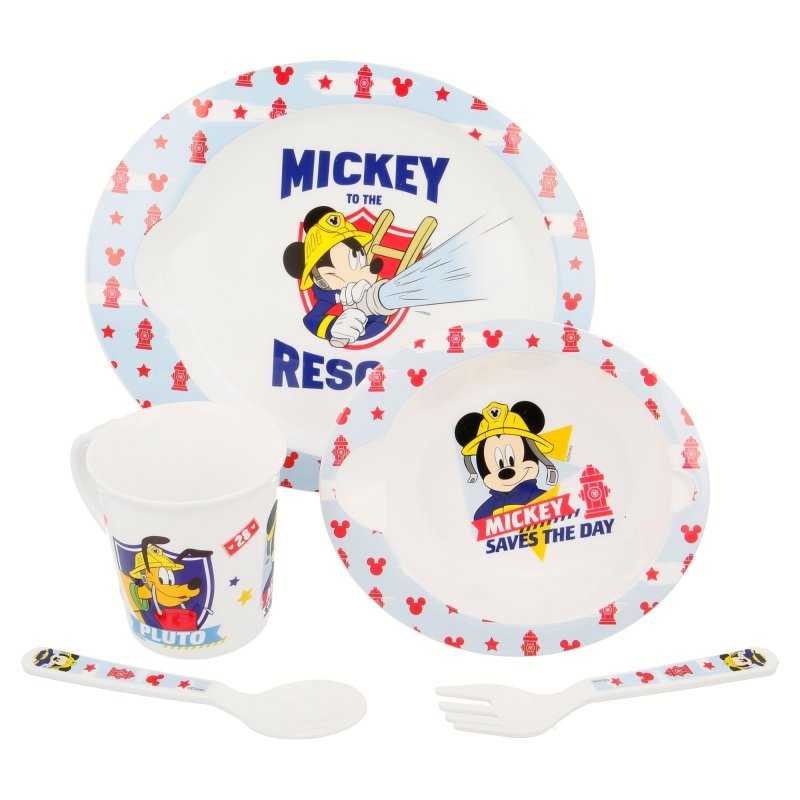 Mickey Mouse Mickey Mouse - Duży zestaw śniadaniowy do mikrofali (5 szt)