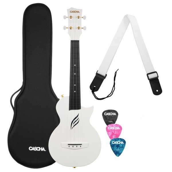 Cascha Cascha 2286 Carbon Fibre White ukulele koncertowe