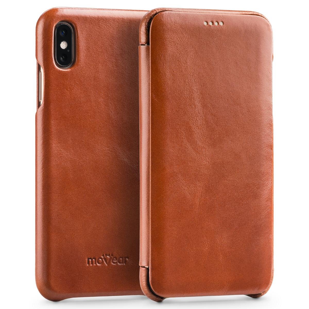 moVear Etui Skórzane slim Apple iPhone Xs MAX czarne pokrowiec MOVEAR AIXSMS0S0BKVBR