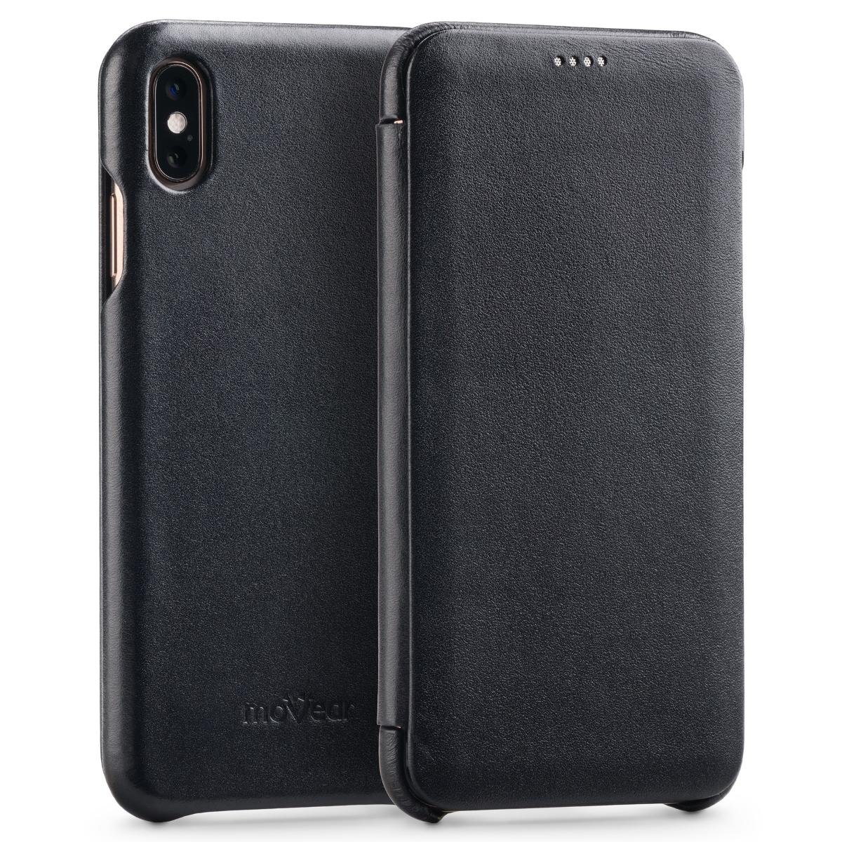moVear flipSide S - Skórzane etui do Apple iPhone Xs MAX (6.5