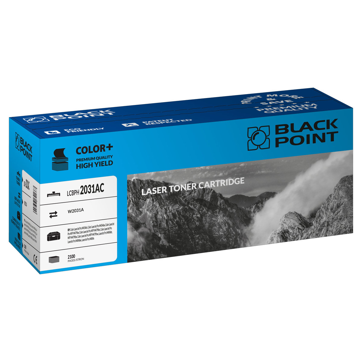 Black Point Toner do Hp 415A Cyan LaserJet M454dn