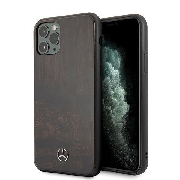 Mercedes Wood Line Rosewood etui na iPhone 11 Pro Max ciemny brąz (drewno) Mer005472