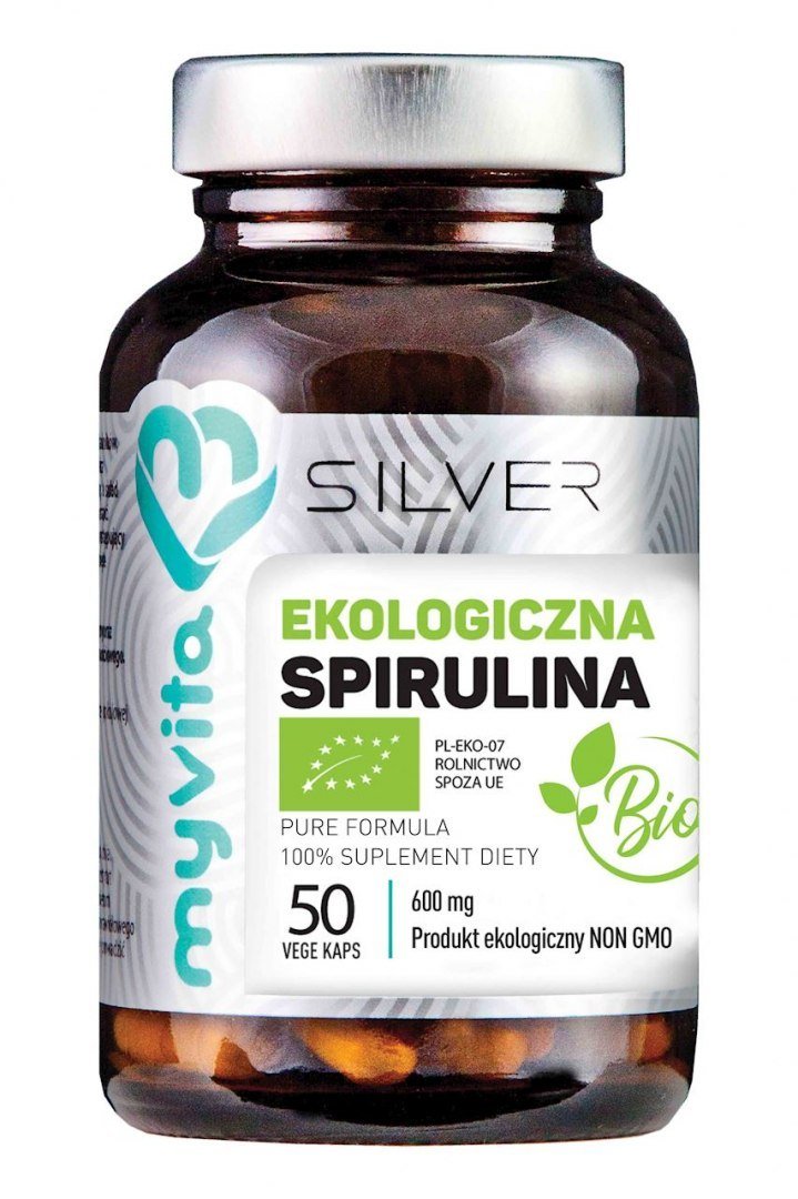 MyVita Spirulina BIO 600mg 50 kapsułek - Silver